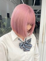 ニトバイアンキシム(nit by ahnkism)&nbsp;ボブミルクティーベージュブリーチダブルカラー堀江