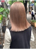 beigeblonde ベージュ ブリーチ ダブルカラー 切りっぱなし