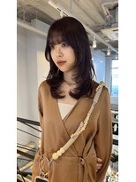 ブリーチなし!暖色ピンクベージュ小顔ルーズくびれ