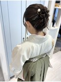 卒業式　袴着付け　ヘアセット