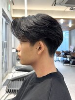 メンズセンターパート