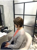 白髪ぼかし/白髪改善カラー/ショート/透明感カラー/脱白髪染め