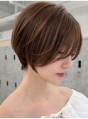 08小顔ショート/レイヤーカット/小顔カット/顔まわり