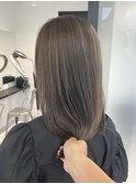 くびれショートボブ40代50代グレイカラー白髪染め白髪ぼかし