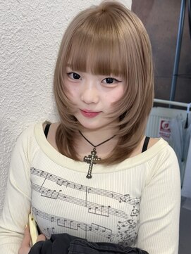 ハイトーン/レイヤーカット/ハッシュカット/デザインカラー