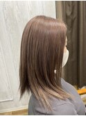 【くすみブリーチカラー】ミディアム×暖色ベージュ
