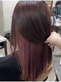 インナーカラー池袋ピンクカラーダブルカラーブリーチ