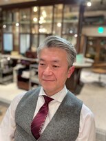 ザマンニューヨーク メンズ 白金店(THE MAN NewYork)&nbsp;海外大人七三分けビジネスショートスタイル/白金台/白金高輪