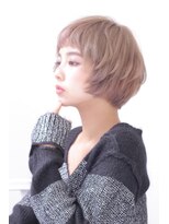 オウル(Owll)&nbsp;マッシュショート[外国人風]大人可愛いとろみベージュ