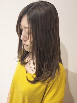 テラスヘア 新潟駅南(TERRACE hair) ナチュラルミディアムヘア × アッシュベージュ