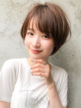 キリ 表参道(kyli) 大人かわいい小顔前下がり薄めバング 前髪 ココアブラウン 桐山