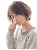 20代30代40代に人気ニュアンスショートボブ 小顔ボブ