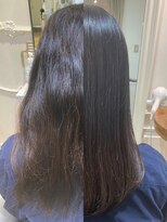 シェア 梅田 バイ ケーツー(SHARE 梅田 by k-two) 酸性縮毛矯正×黒髪ナチュラル/30代/40代/50代/60代/白髪染め