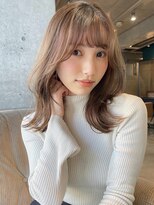 ブラウン(Brown)&nbsp;ミディアムレイヤー ハイトーンベージュ / アディクシーカラー