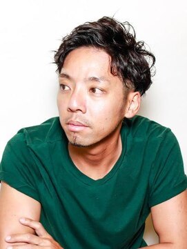 ワンワンオー バーバーショップ 長浜店(@110 BARBER SHOP) 30～40代におすすめ無造作パーマスタイル