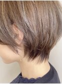 《Mimosa》襟足まで可愛いショートヘア×ハイライト
