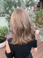 アース 菊名店(HAIR&MAKE EARTH)&nbsp;透明感カラー★ダブルカラーブリーチミルクティーベージュ