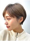 30代40代大人女性/前髪ありショートボブ/ショートヘア/髪質改善