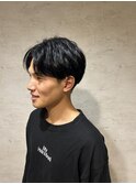 刈り上げセンターパートフェザーパーマサーフカールs