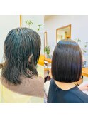 自然な縮毛矯正でクセ毛の悩み解決♪髪質改善美髪矯正