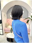 @morii_sandボブウルフ/黒髪/ネビージュ/小顔/ワンレン/大阪梅田
