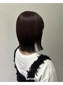 艶ボブ×レッドカラー