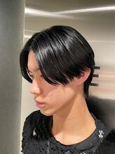 手軽にかっこよく！ニュアンス×リバースセンターパート[栄/矢場町/理容室/ウルフ/ニュアンスパーマ/韓国]