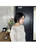 暗髪ボブ