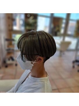 ラピッシュ 鎌ヶ谷店 オリーブグリーン×ハンサムショート