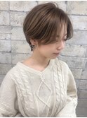 ハンサムショート / センターパート / 前髪なし