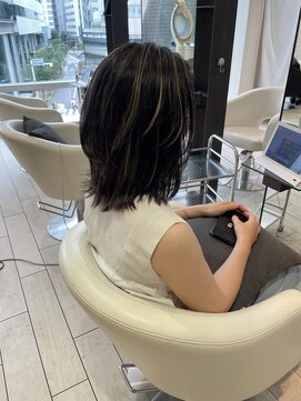 エアー 銀座(air) ★岡田有加★似合わせ★銀座★メリハリハイライト&くびれボブ