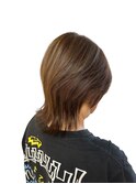 くびれボブミニウルフ透明感シルバーアッシュグレージュカラー