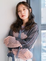 ヘアークラフト(Hair Craft)&nbsp;ハイライトロング×コテ巻き風パーマ【岡山】ウェーブパーマ