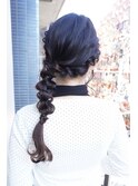 ヘアアレンジ　サイド編みおろし