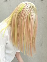 プネル(punel)&nbsp;イエロー×オレンジ　ミックスカラー　デザインカラー　　原宿