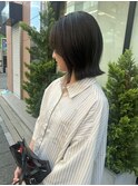 レイヤーボブ/オリーブグレージュ