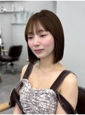 ボブタッセルボブ切りっぱなしボブ韓国ボブ大人ボブ