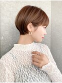 ハンサムショート/丸みショートボブ/20代30代40代50代/顔周り