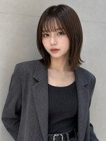 トリッカバルコニー ハヤマ(tricca Balcony Hayama)&nbsp;韓国風くびれレイヤーボブ/透け感前髪/暗髪ブラウンカラー