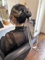 ヘアーアンドメイク ルシエル(hair&make Luxiel)&nbsp;タイトモードアップ&ロングチェーンフリンジ☆お呼ばれヘア