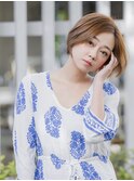 ☆LOCO☆小顔効果抜群！乾かすだけでまとまるワンレンショート