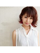 ウシワカマル ミライ(USHIWAKAMARU MIRAI)&nbsp;インナーカラー×外ハネボブはカワイイ♪