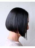 前下がりボブ#黒髪#耳掛けショート#くびれショート#豊橋#豊川