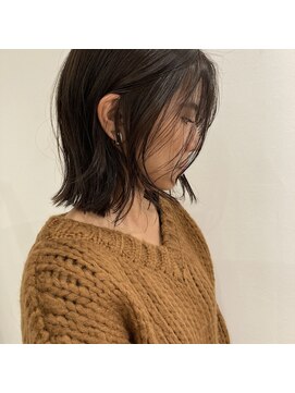 セカンド(2nd) 切りっぱなしボブ/ダークアッシュ/セミボブ