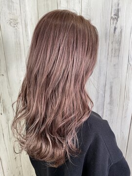 アンダーバーホワイト 南海難波店(_WHITE) 【＿white+】ピンクホワイトベージュ×大人ロングスタイル