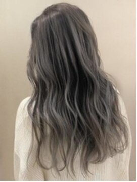 オーブ ヘアー ミア 大村店(AUBE HAIR mia) 【AUBE HAIR】ダークアッシュハイライト_ウェーブパーマ