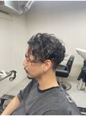 波巻き束感ショートツーブロックマッシュアップバングコンマヘア