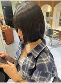 ぱつっとボブ×髪質改善カラー