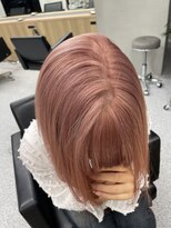 ペレ 栄店(PELE) デザインカラー/レイヤーカット/ミルクティー/オリーブベージュ