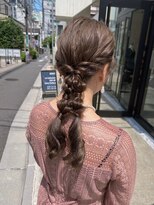 ★お呼ばれヘア編みおろしツインヘアセット★